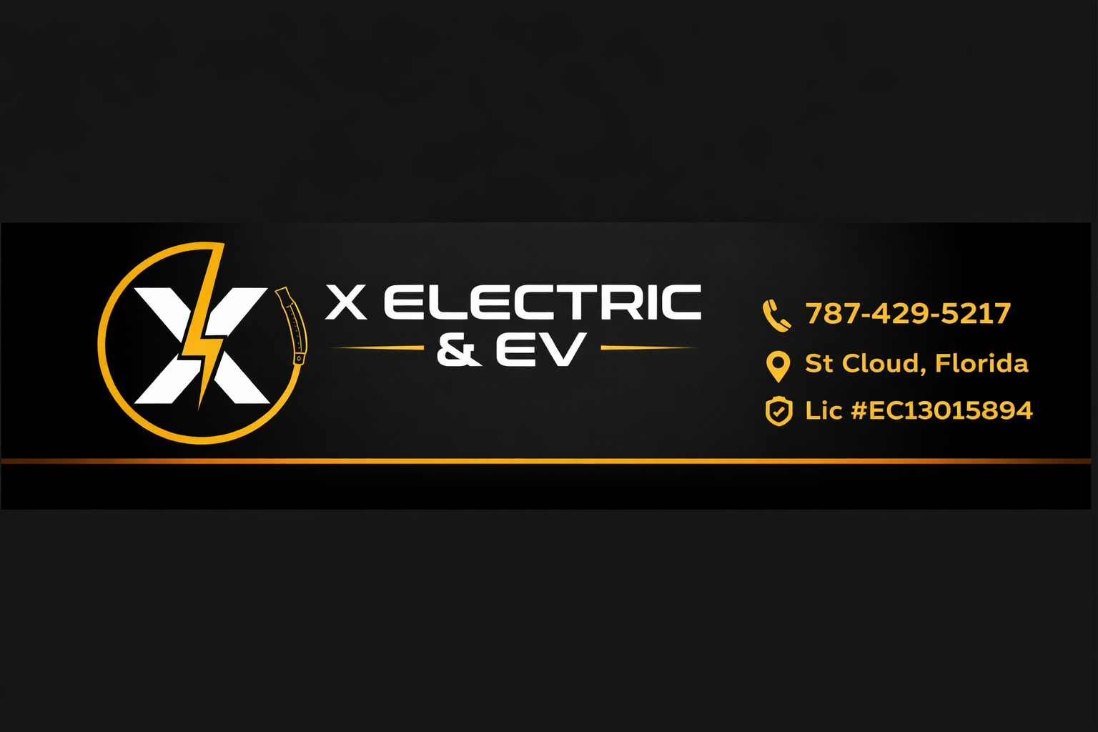 X Electric & EV branded header